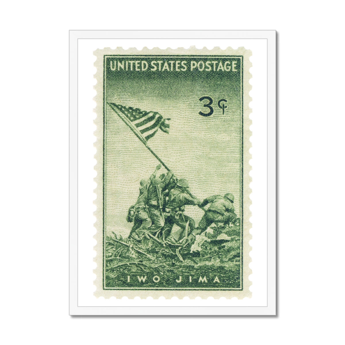 USA Iwo Jima Flag Raising Framed Print