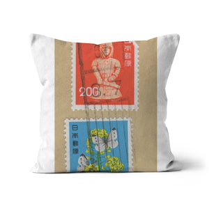 Japan Buddha and Butterflies Cushion