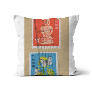 Japan Buddha and Butterflies Cushion