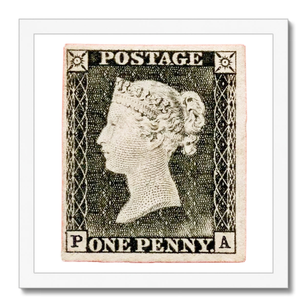 UK Penny Black Framed Print