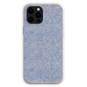 Navy Chaos Line Pattern Eco Phone Case