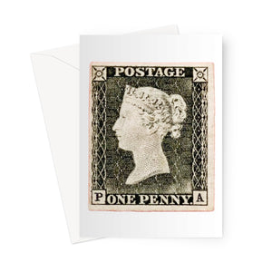 UK Penny Black Greeting Card