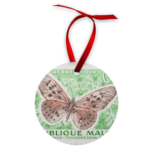 Malagache Acraea Nova Butterfly Wood Ornament