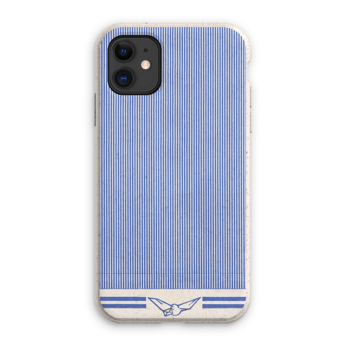 Blue Line with Dove Pattern Eco Phone Case