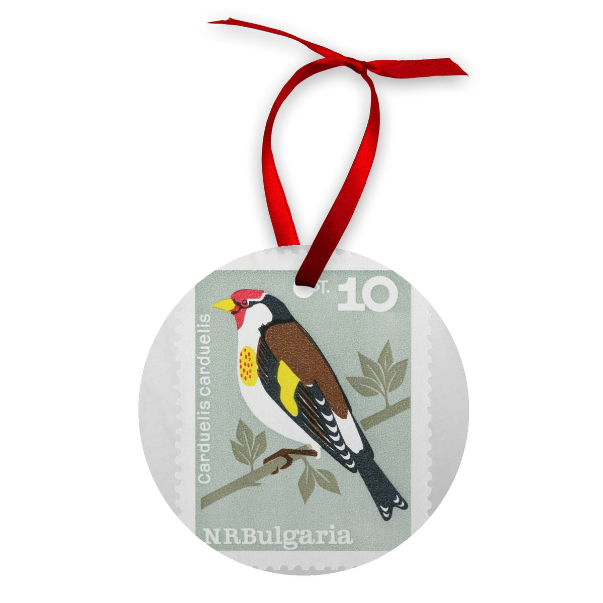 Bulgaria Carduelis Bird Wood Ornament