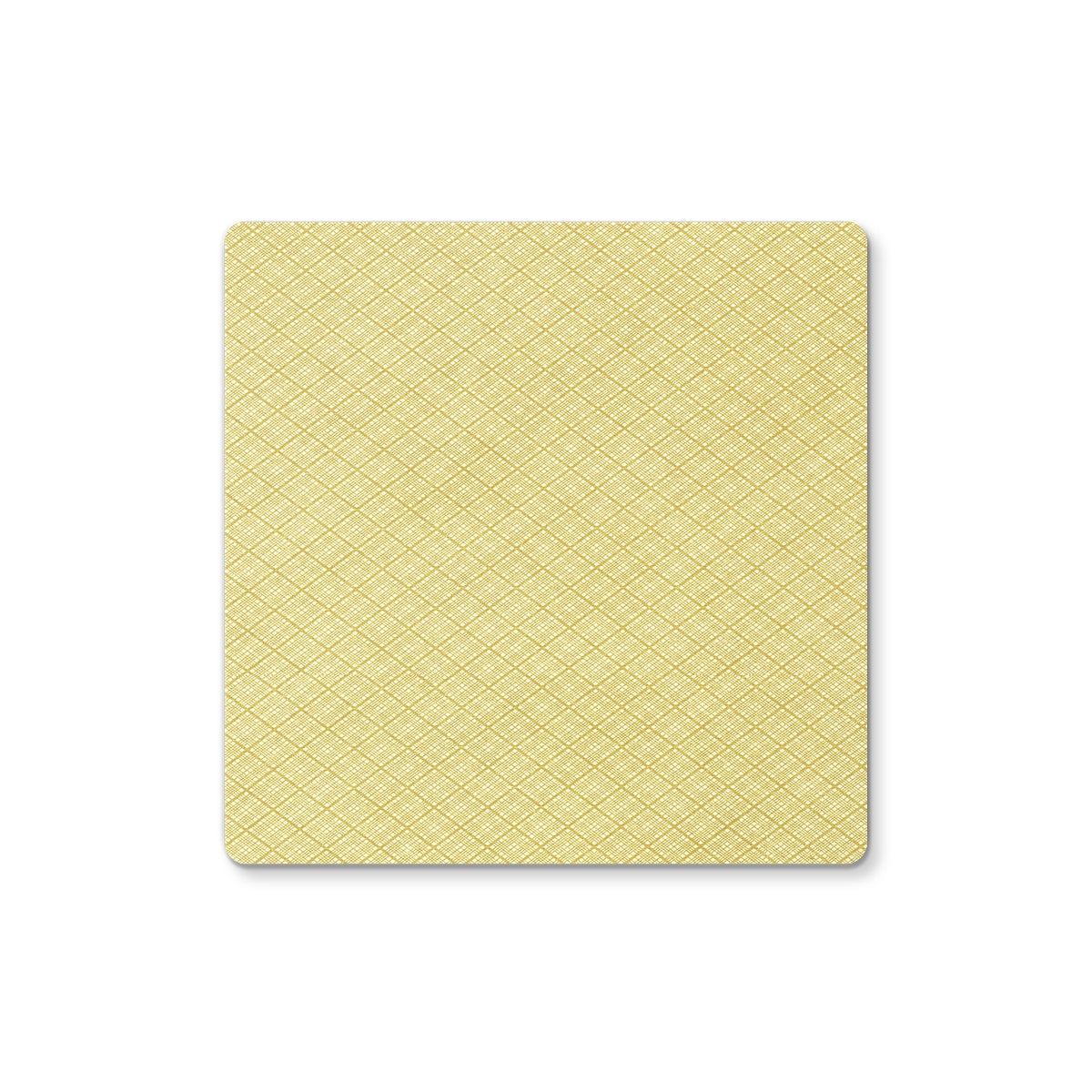 Yellow Diamond Pattern Coaster