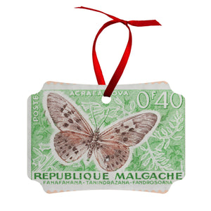 Malagache Acraea Nova Butterfly Wood Ornament