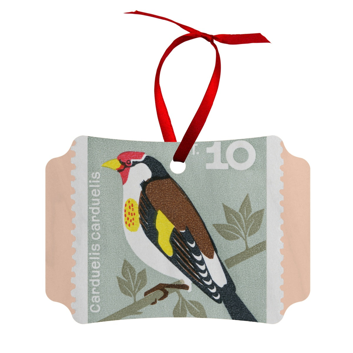 Bulgaria Carduelis Bird Wood Ornament