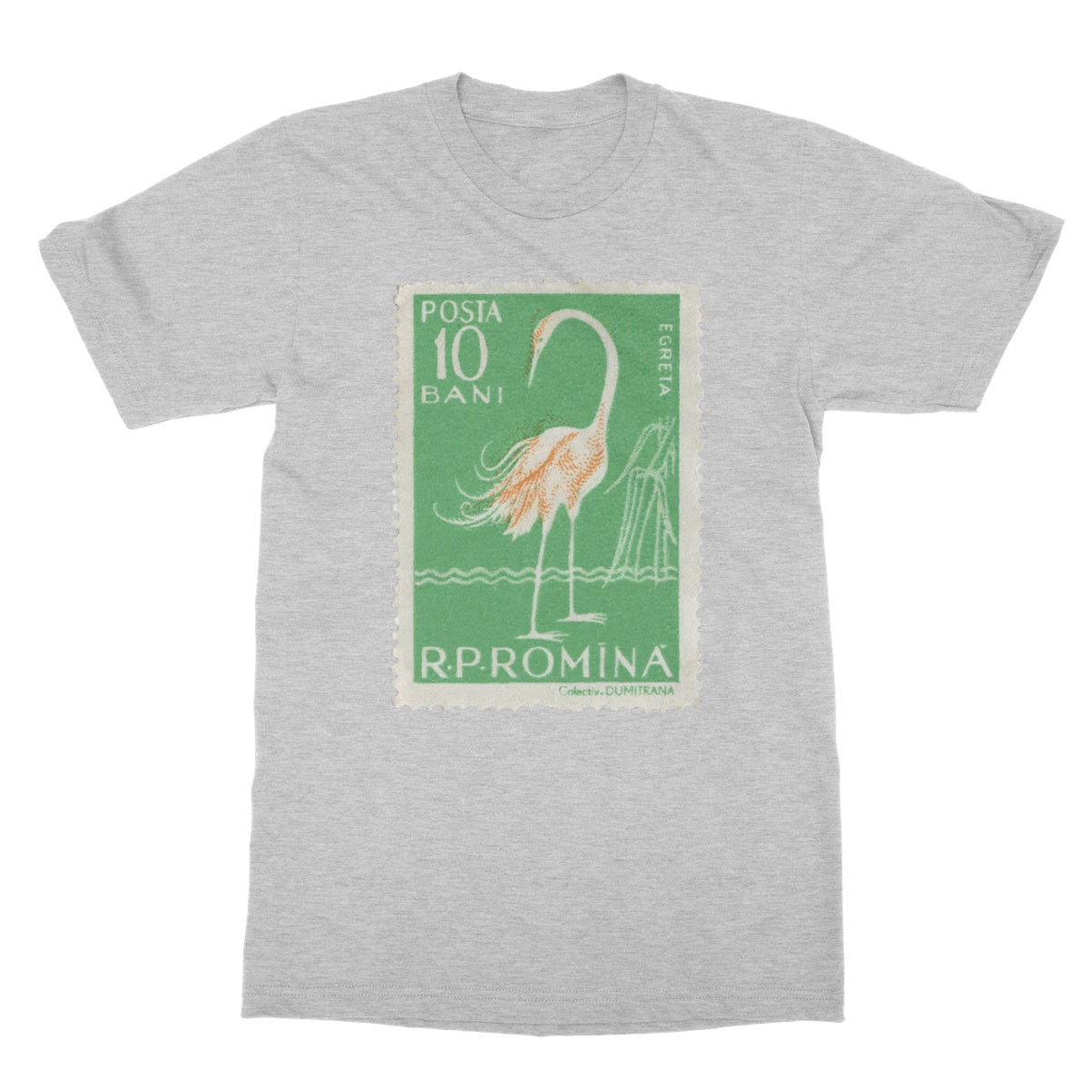 Romania Egret Softstyle T-Shirt