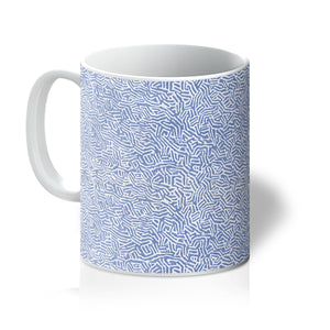 Navy Chaos Line Pattern Mug