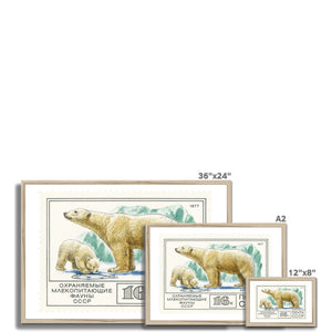 USSR Polar Bears Framed Print