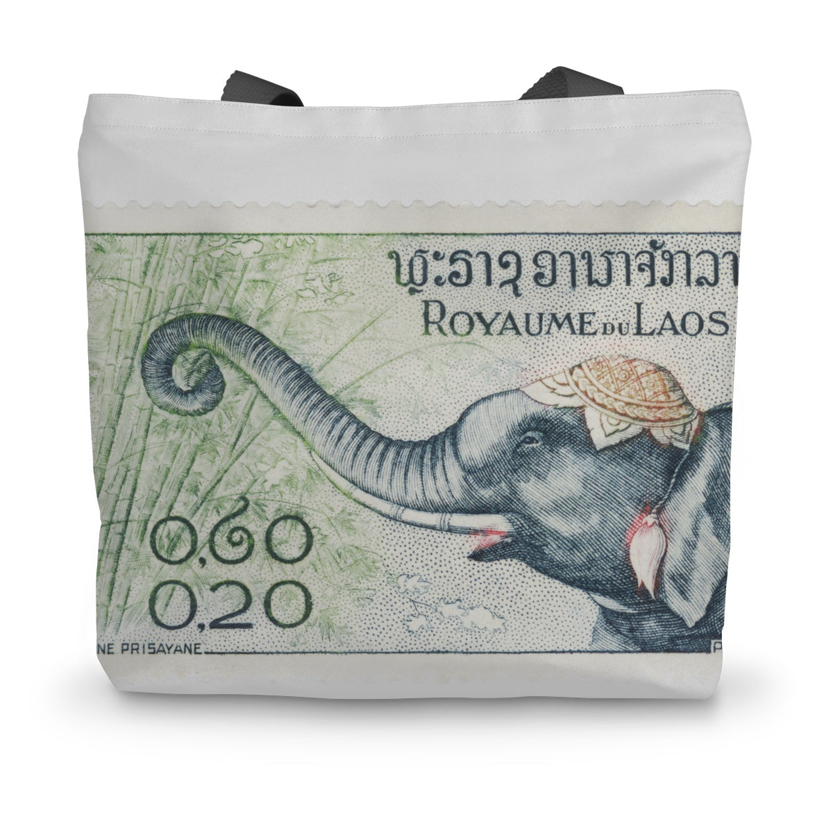 Laos Elephant Canvas Tote Bag