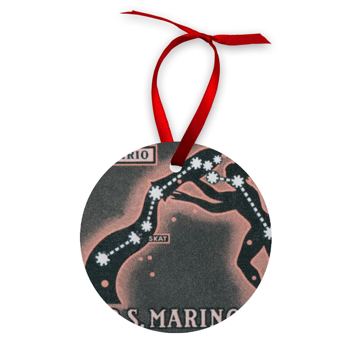 San Marino Aquarius Constellation Wood Ornament