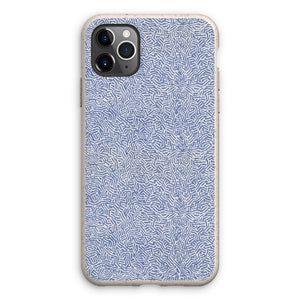 Navy Chaos Line Pattern Eco Phone Case