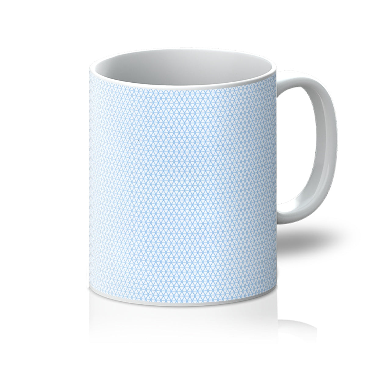 Blue Triangle Pattern Mug