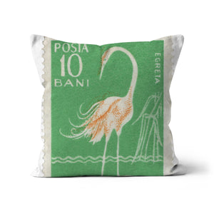 Romania Egret Cushion