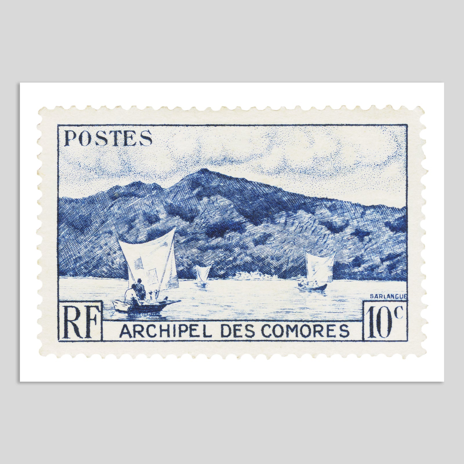 Comores Sailboats Fine Art Print