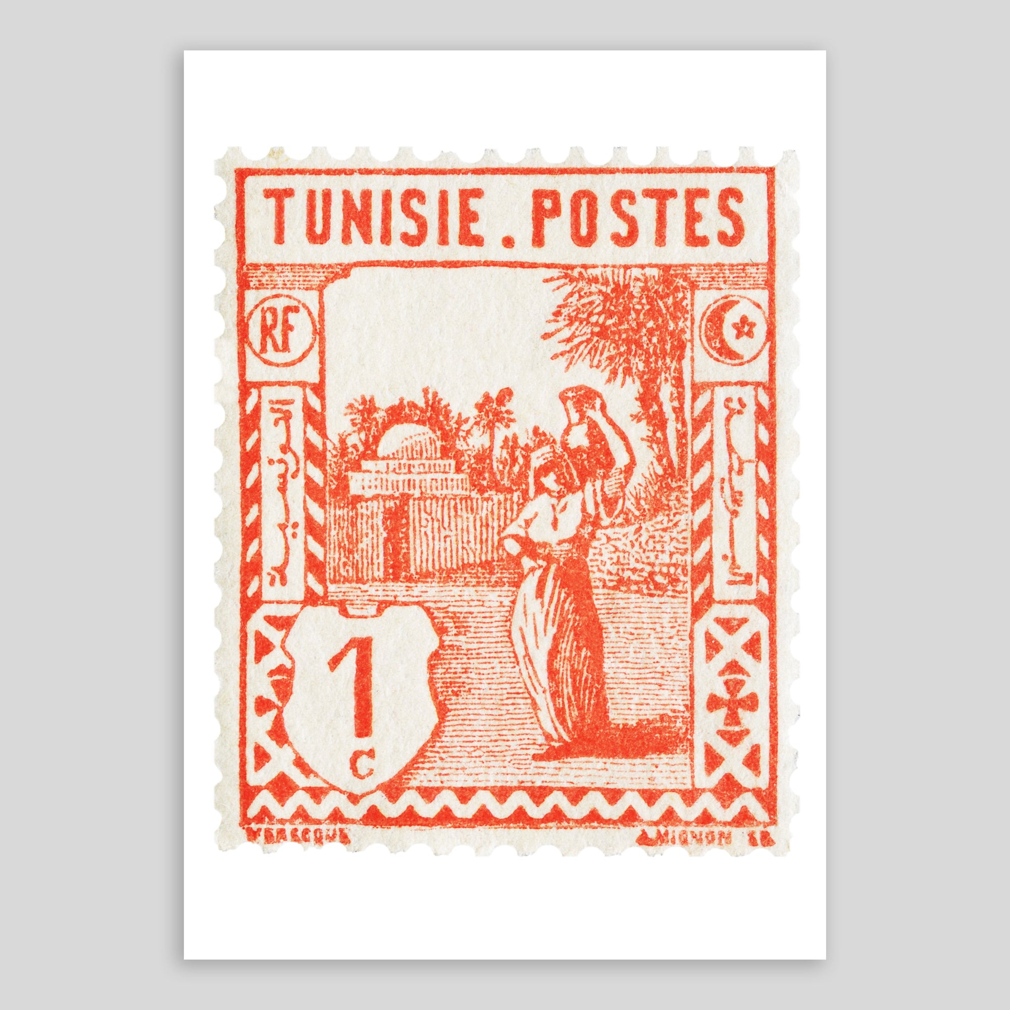 Tunisia Water Carrier Fine Art Print