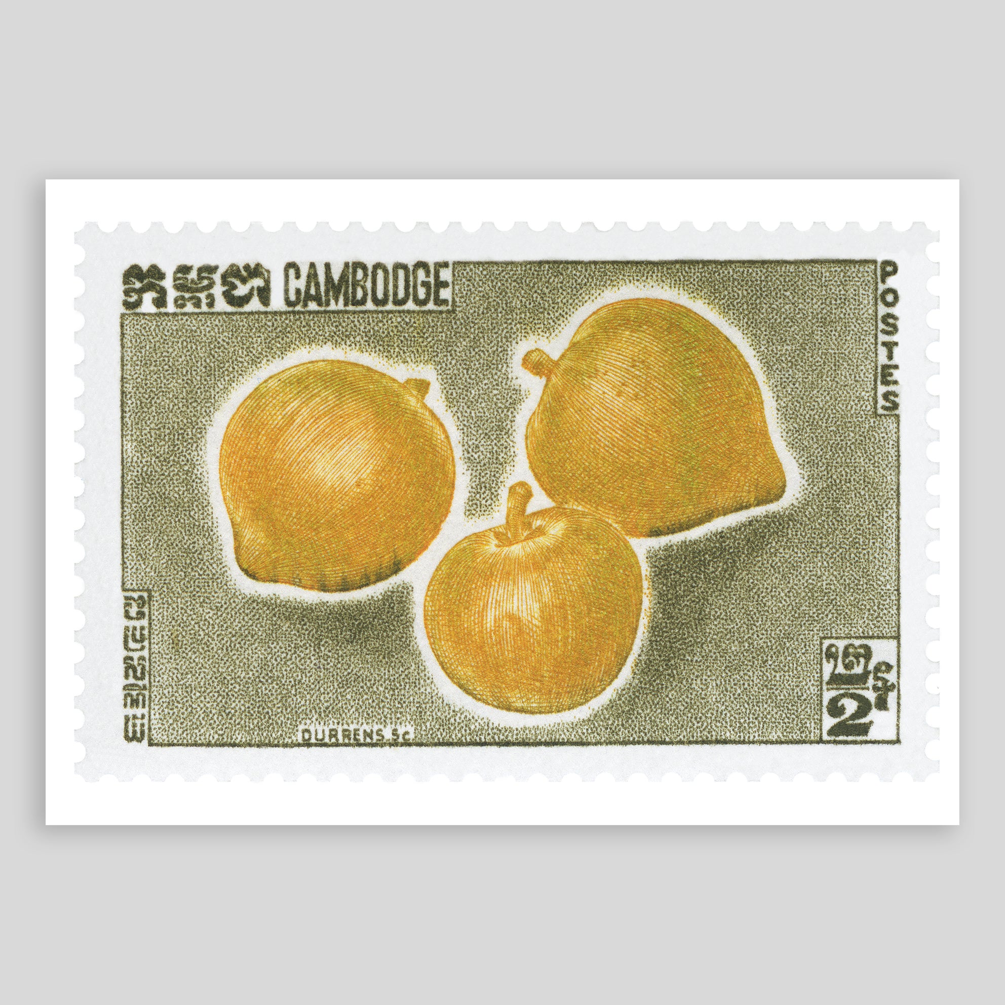 Cambodia Durrens Orange Fine Art Print