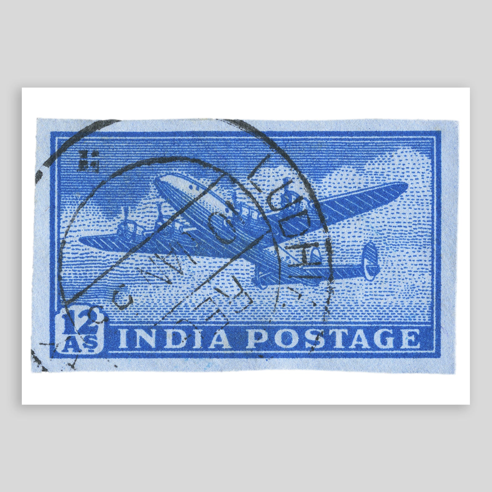 India Airmail (Postmarked) Fine Art Print