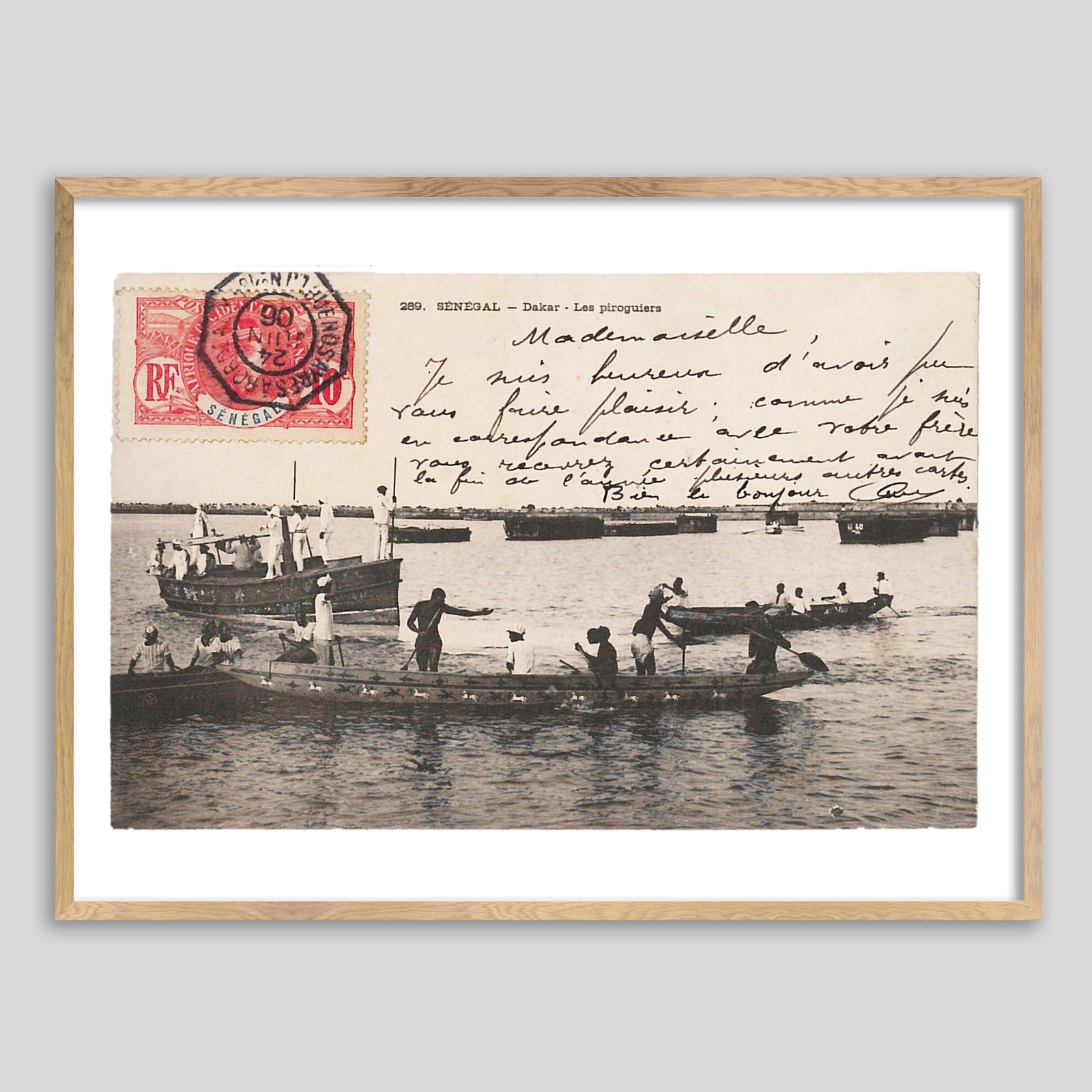 Senegal Postcard Framed Print