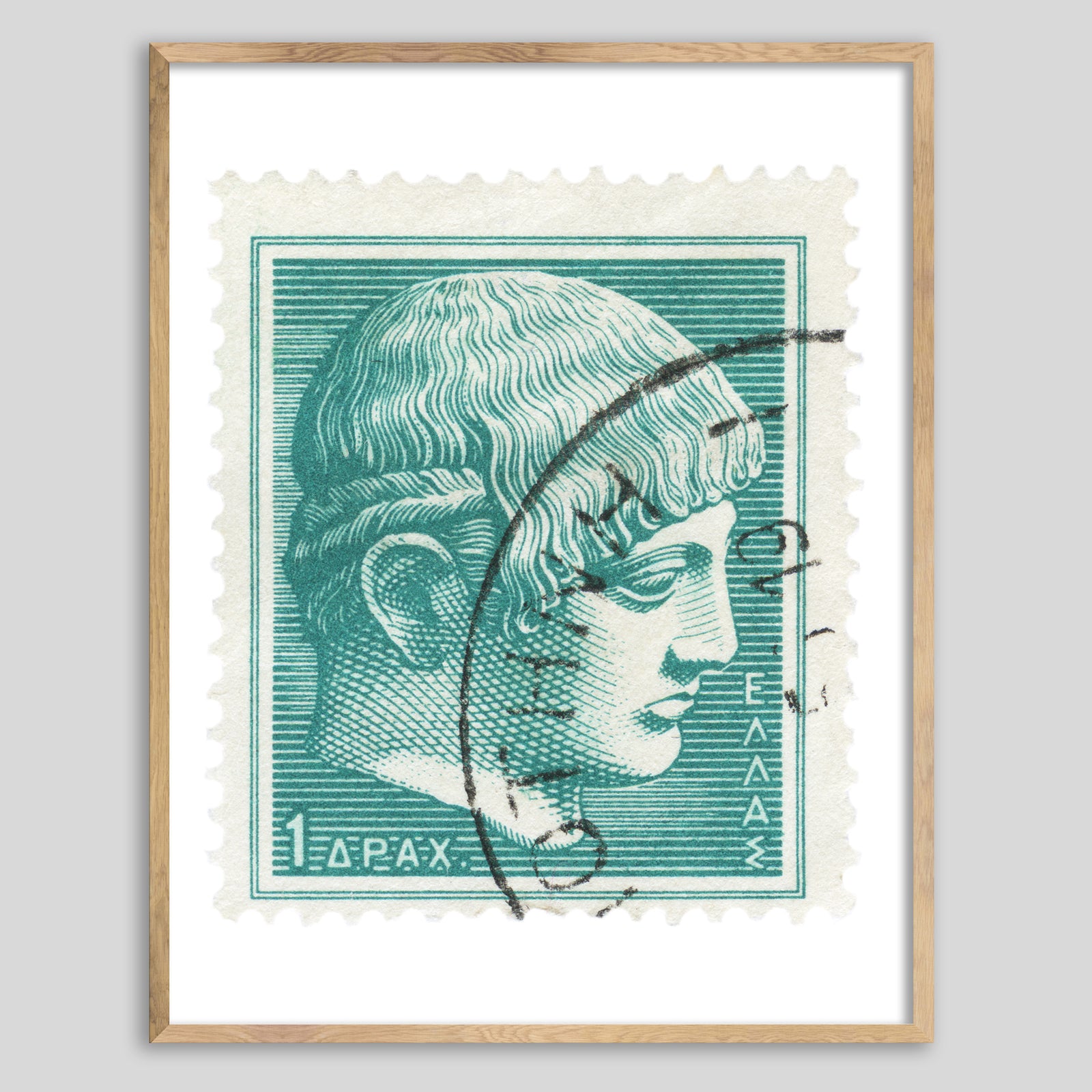 Greece Classical Youth (Postmarked) Framed Print
