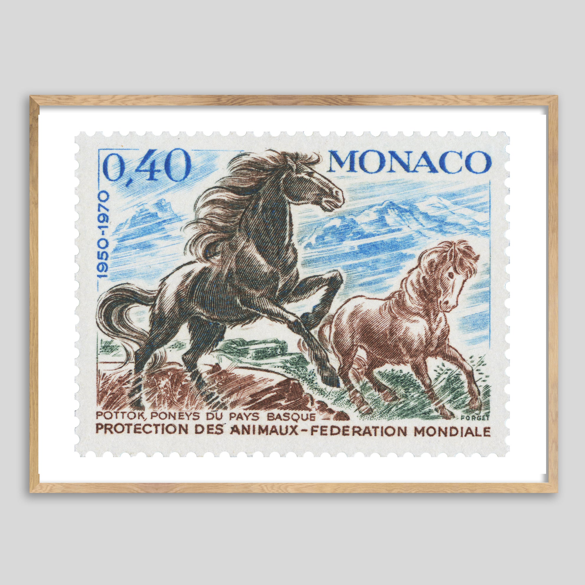 Monaco Horses Framed Print