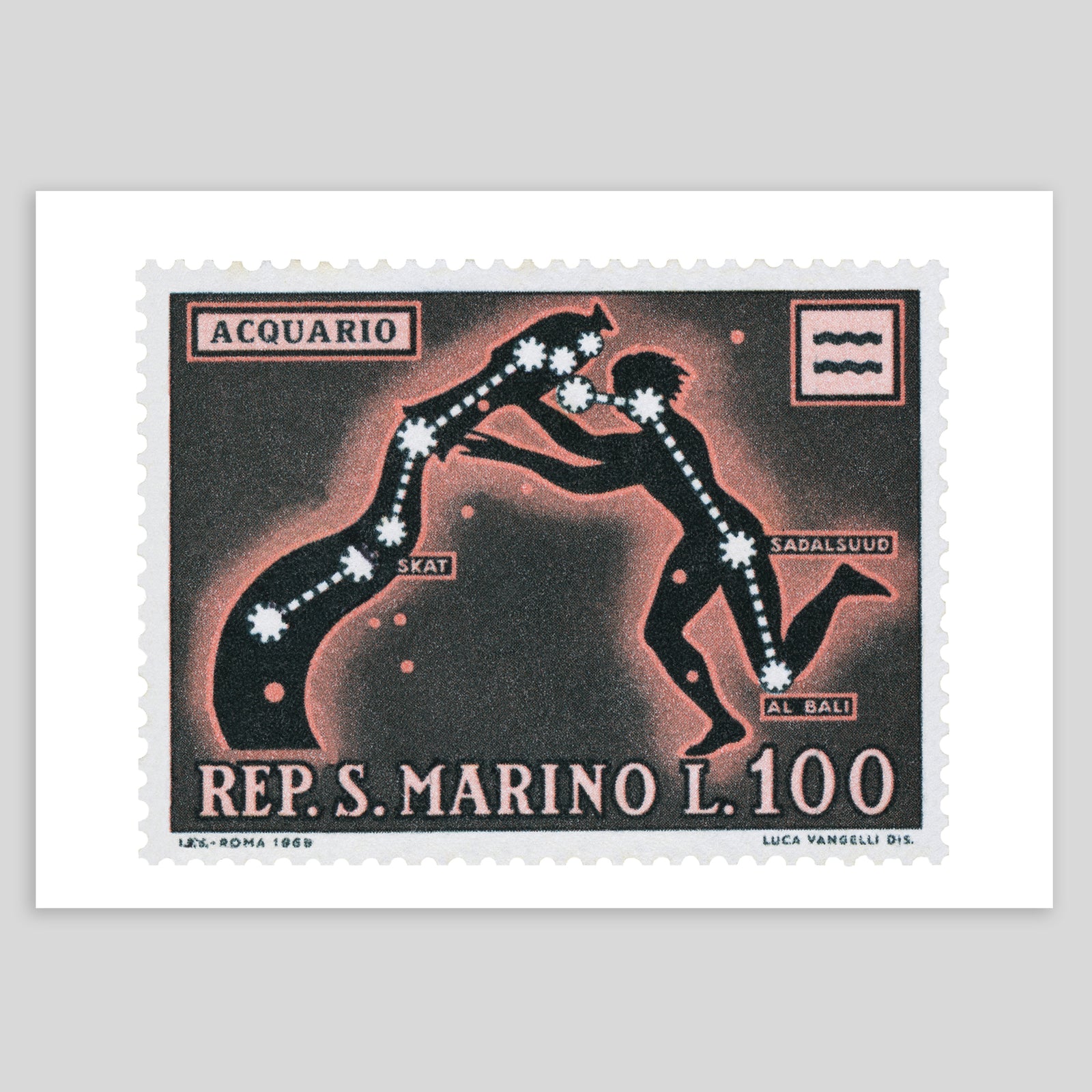 San Marino Aquarius Constellation Hahnemühle Photo Rag Print