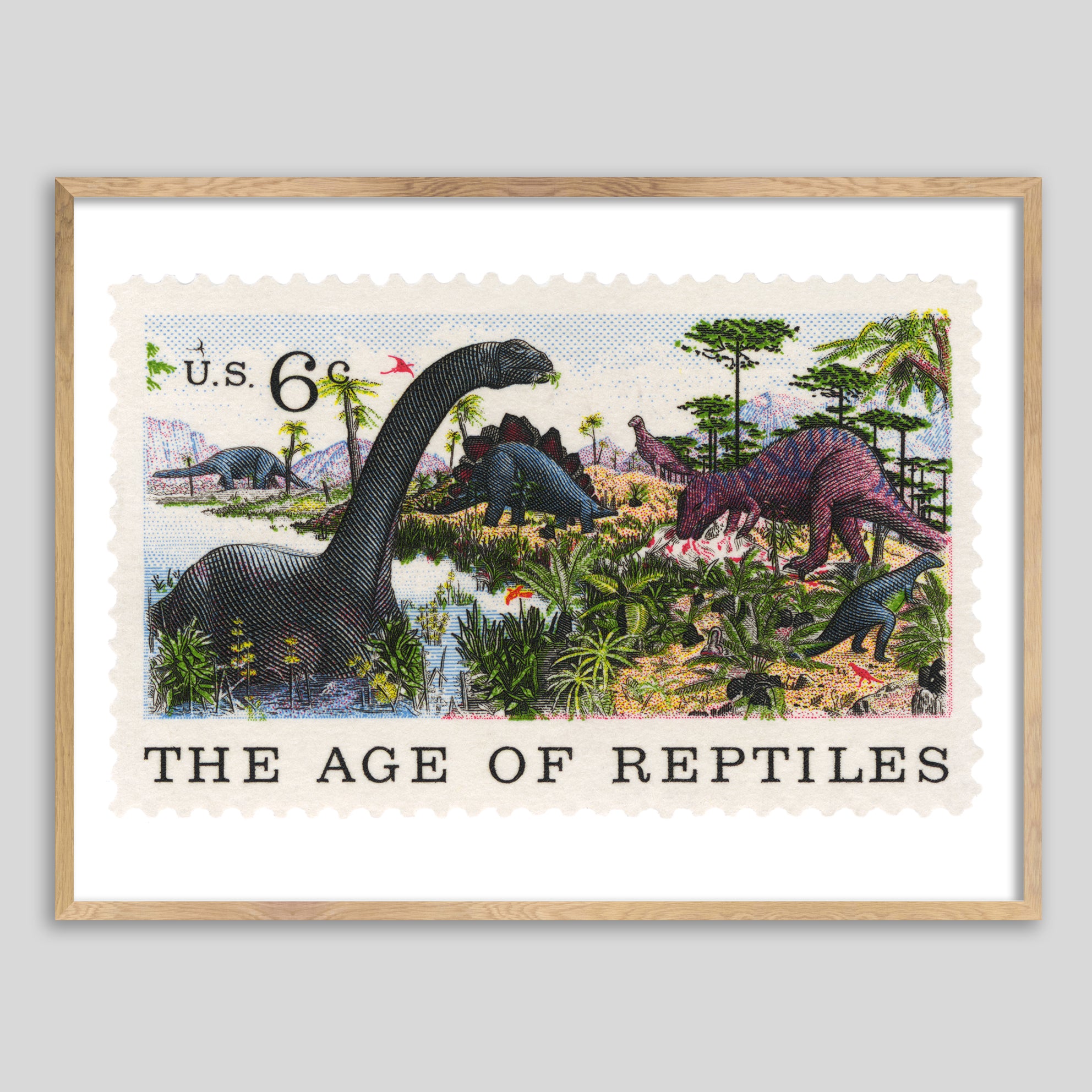 USA The Age of Reptiles Framed Print