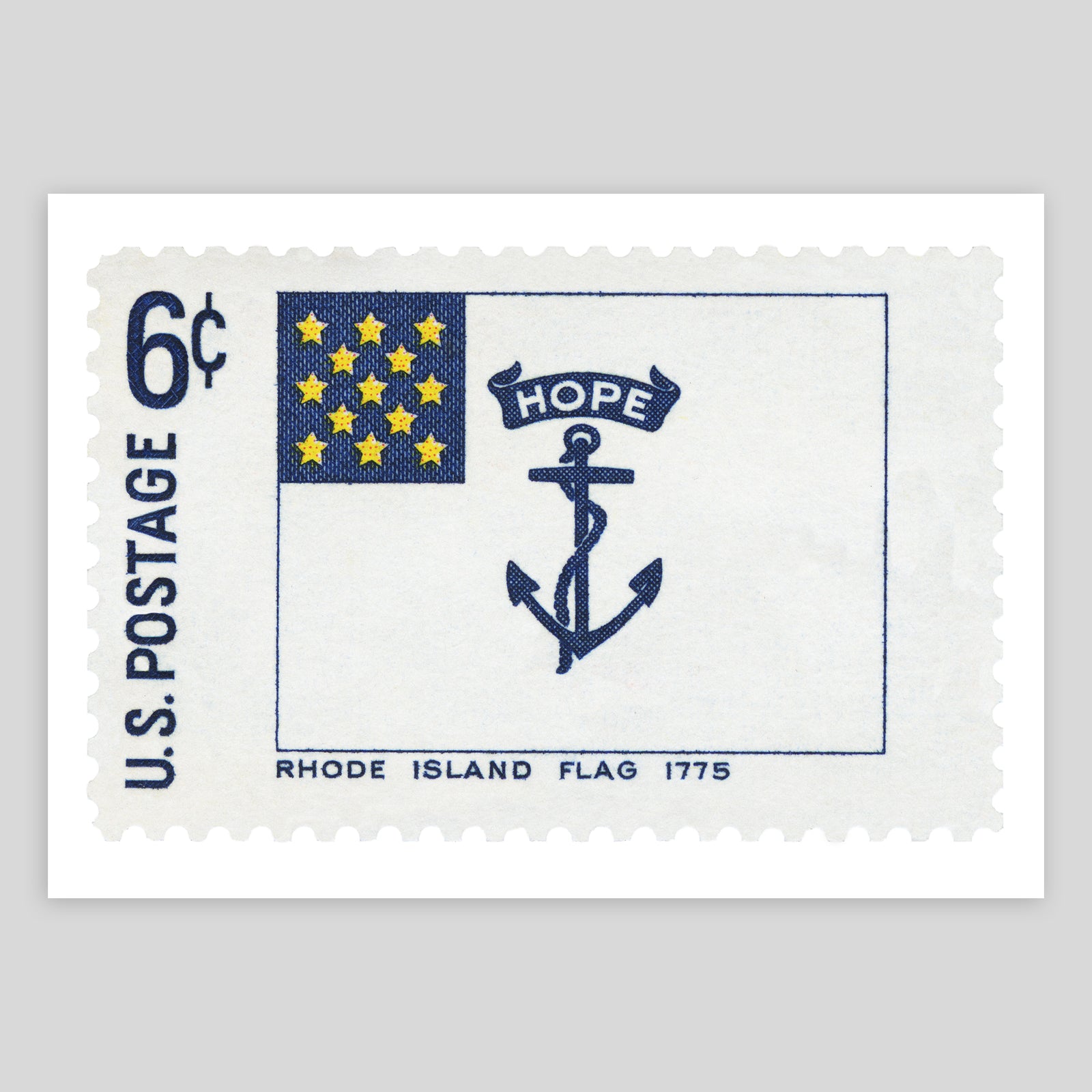 USA Rhode Island Flag 1775 Fine Art Print