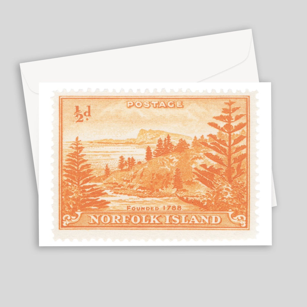 Norfolk Island 1/2d Orange Greeting Card