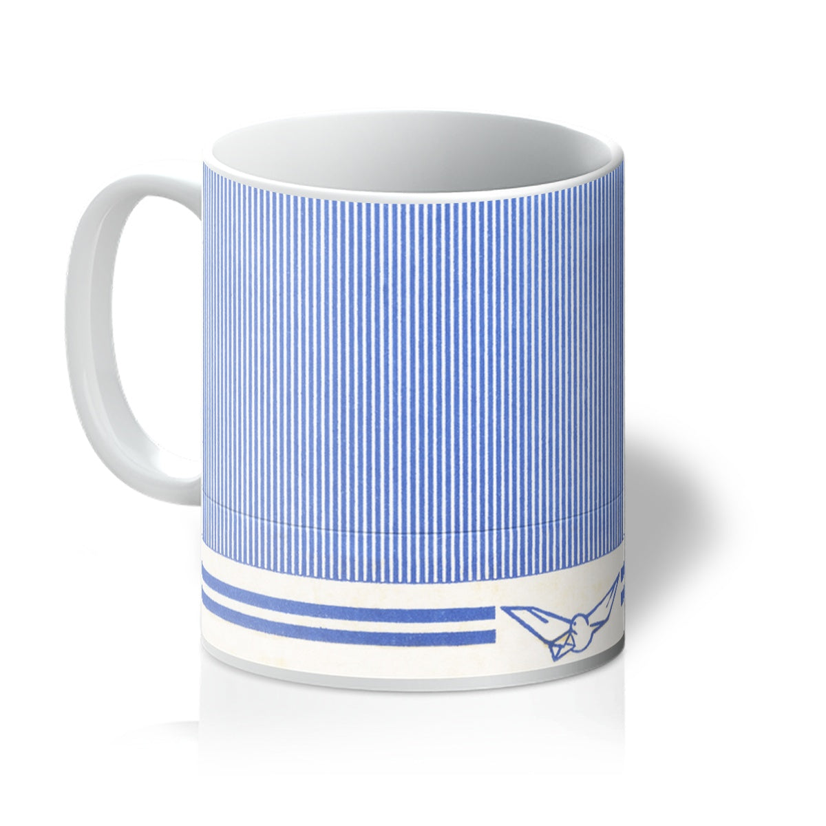 Blue Line with Dove Pattern Mug