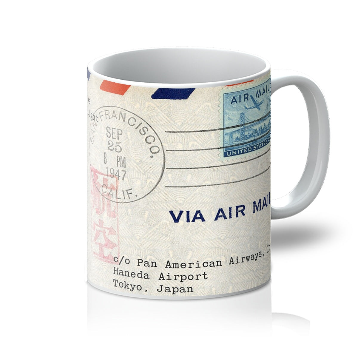 USA Airmail San Fransisco to Tokyo 1947 Mug