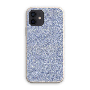 Navy Chaos Line Pattern Eco Phone Case