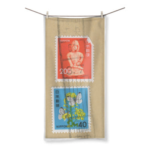 Japan Buddha and Butterflies Towel