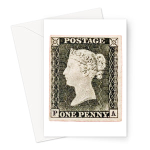 UK Penny Black Greeting Card